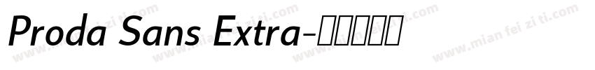 Proda Sans Extra字体转换